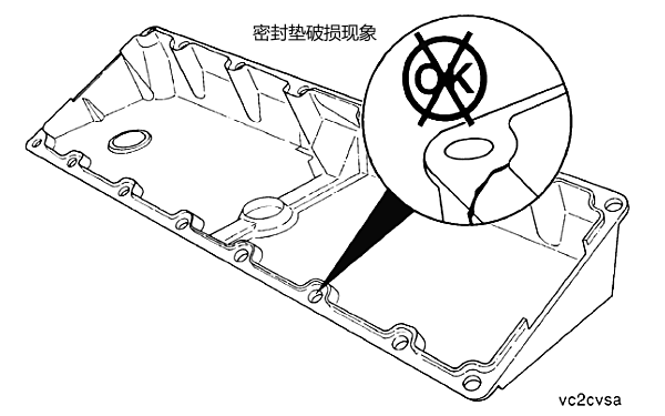 柴油機氣門室蓋墊損壞（破裂）狀態.png