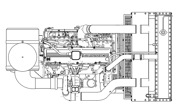 QSL8.9-G33東風康明斯發動機外形尺寸俯視圖.png