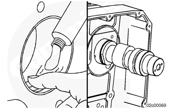 凸輪軸軸承內側涂一層Lubriplate-康明斯柴油發電機組.png