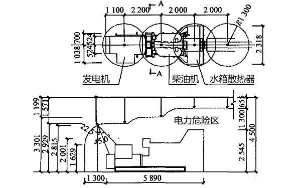 發電機房滅火系統前側噴與頂噴布置圖.png