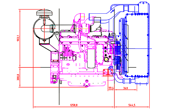 6CTAA8.3-G9東風康明斯發動機外形尺寸側視圖.png