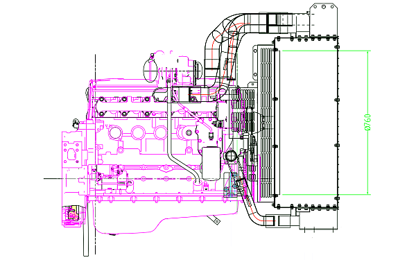 QSB6.7-G3東風康明斯發動機外形尺寸側視圖.png