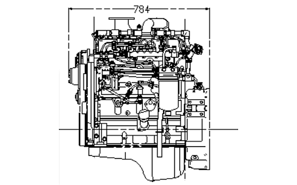 QSB3.9-G31東風(fēng)康明斯發(fā)動機外形右視圖.png