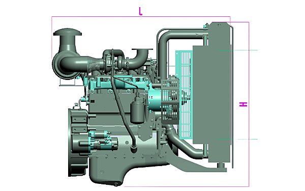 QSB3.9-G31東風康明斯發動機外形側視三維圖.png