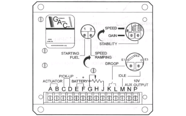 ESD5500電子調速板示意圖-康明斯柴油發電機組速度控制.png