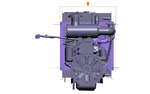 QSB3.9-G31東風康明斯發動機外形后視三維圖.png