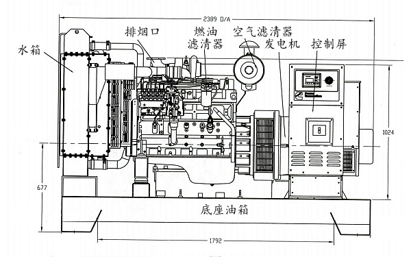 C140D5康明斯發電機組側面結構圖.png