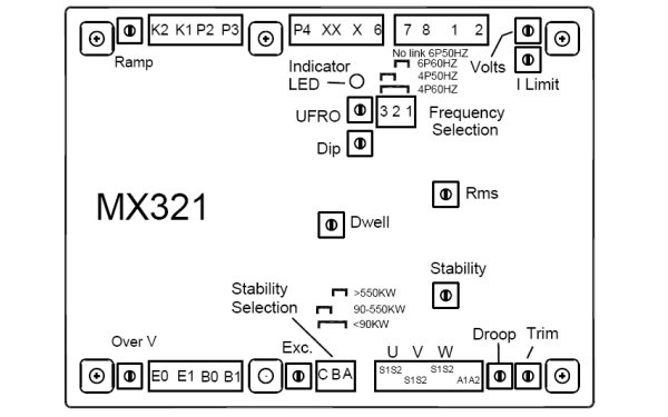 斯坦福發電機MX321電壓調節器接線端子.png