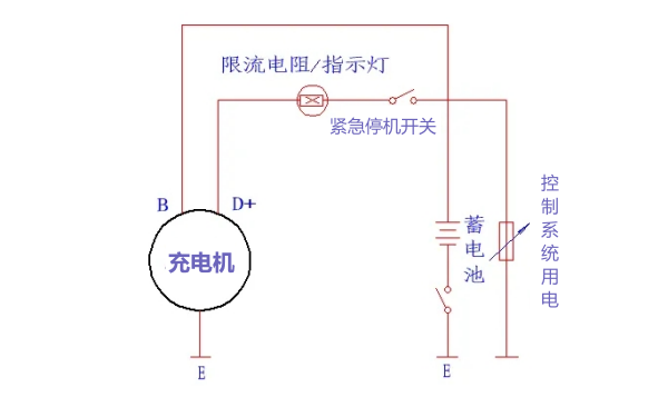 發電機組充電機和電瓶連接圖.png