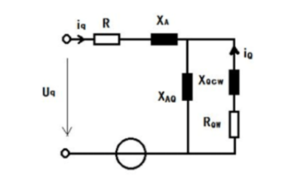 發電機阻尼繞組交軸等效電路圖.png