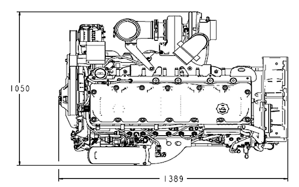 QSZ13-G2東風(fēng)康明斯柴油發(fā)動機外形平面圖.png