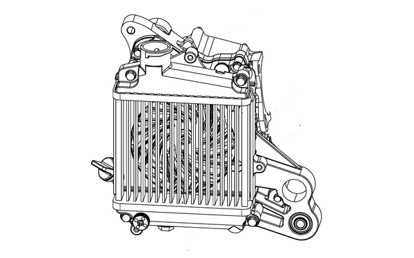 水箱散熱器主視圖-康明斯柴油發電機組.png