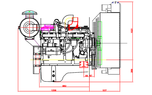 6LTAA8.9-G3東風康明斯發動機外形尺寸左側圖.png