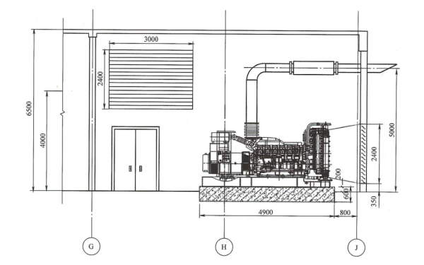 柴油發(fā)電機(jī)組底座基礎(chǔ)立面圖.png