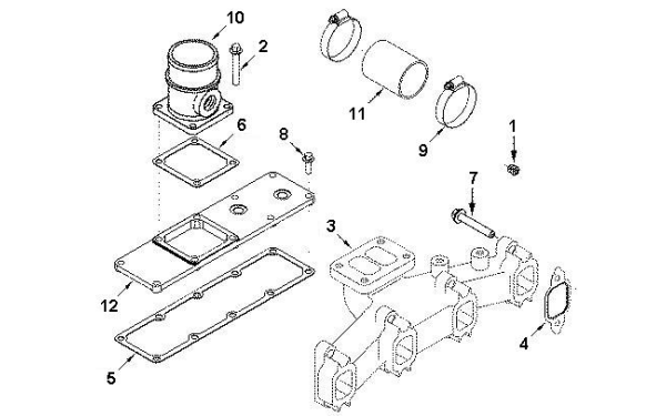 排氣歧管-康明斯柴油發電機組零件圖.png