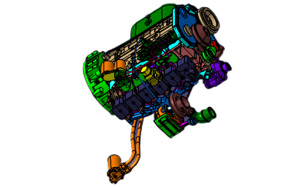 康明斯6BT柴油發動機3D模型.png