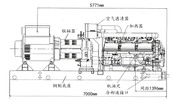 C3300D5型康明斯柴油發電機組側面結構圖.png