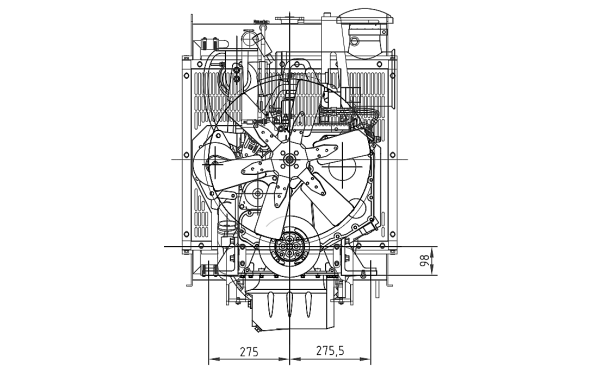 4BTA3.9-G11東風康明斯發(fā)動機外形尺寸后視圖.png