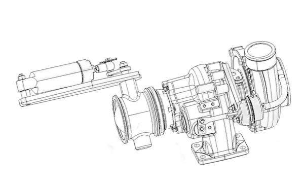 增壓器外形示意圖-康明斯柴油發(fā)電機(jī)組.png