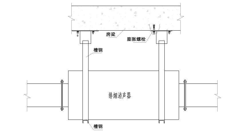 消聲器安裝圖-柴油發(fā)電機(jī)組.png